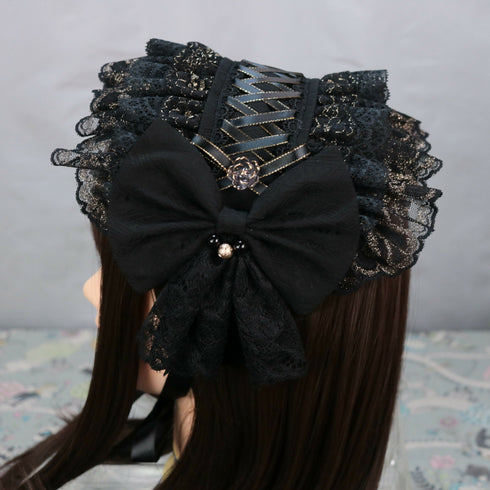 ブラック×ゴールド ヘッドドレス